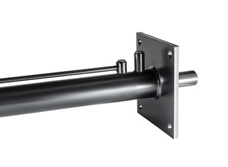 Black hydraulic cylinder pump on white background isolated