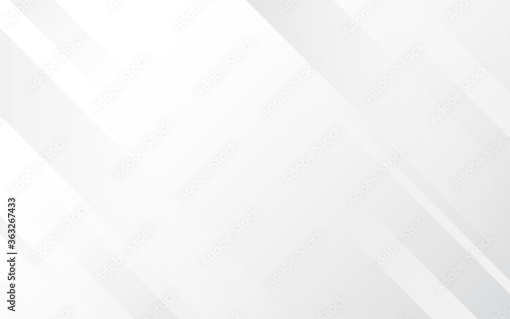 Wall mural abstract white and gray geometric polygon minimal subtle background vector