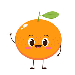 Cute and happy orange character