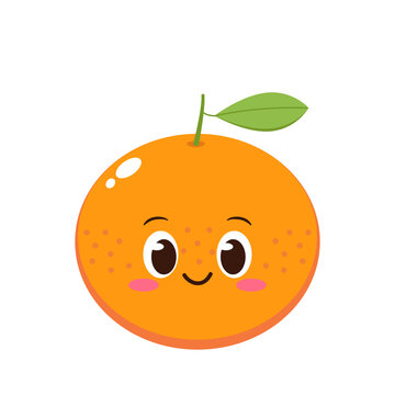 Cute and happy orange character