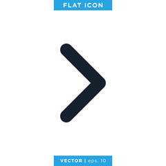 Next Arrow Icon Vector Logo Design Template. Editable Stroke