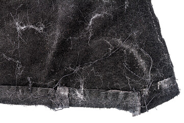 Piece of black leather, back side