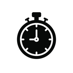 Stopwatch Icon Vector Logo Template