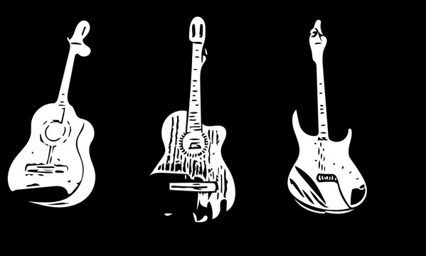electric guitar vector illustration