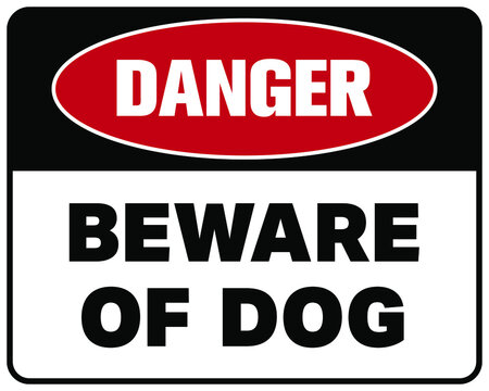 beware of dog sign