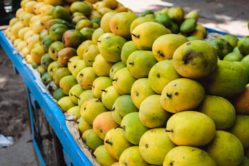 Mangoes are sold in street markets.