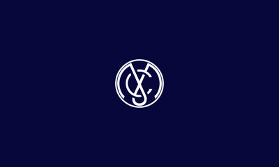 Alphabet letter icon symbol monogram logo YC