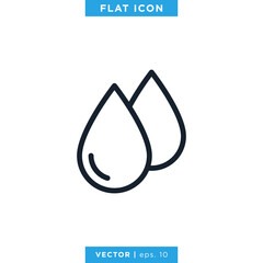 Water Icon Vector Logo Design Template.