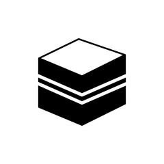 Kaaba cube flat vector icon for apps and websites