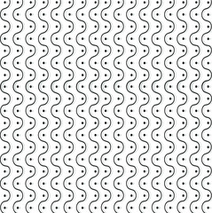 vector seamless pattern with wave lines and dots