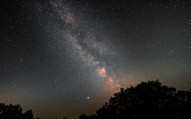 milky way and star trails night photography