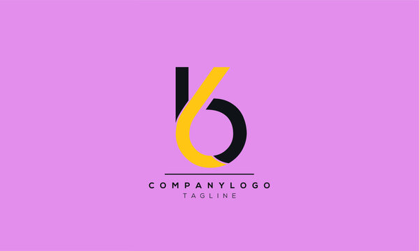 Alphabet letters Initials Monogram logo B6,6B,6 and B