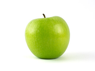 Isolated Green Apple on white background with clipping path