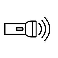Flashlight Icon Vector Illustration Design in Trendy