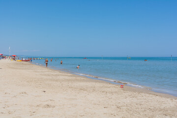 Adriatic coast and beach in summer.