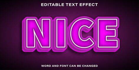 Editable text effect nice