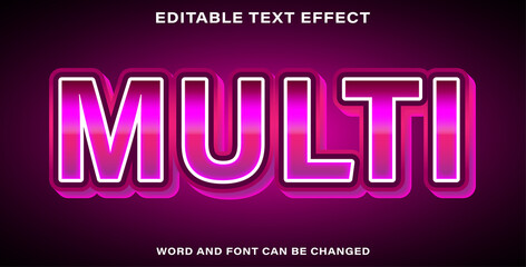 Editable text effect multi