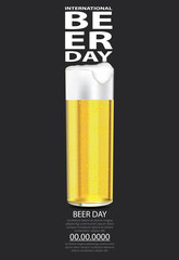 Poster International Beer day Template Design Vector Illustration