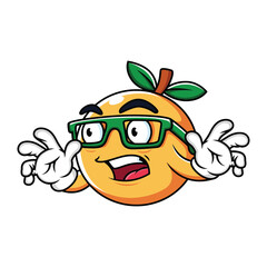 Cartoon Orange Expression was Shocked