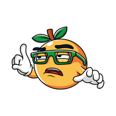 Cartoon Orange Expression was Asking