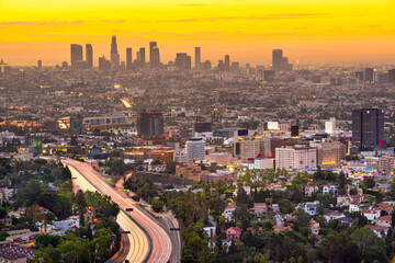 Los Angeles, California, USA Downtown City Skyline