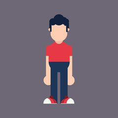 Simple Character Turnaround Design Illustration Vector