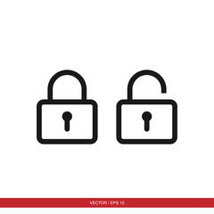 Padlock security icon vector