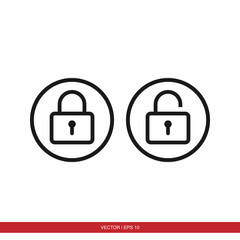 Padlock security icon vector