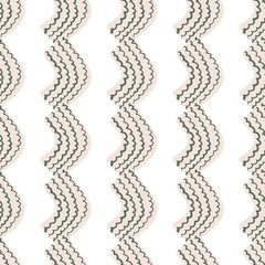 Isolated abstract seamless pattern with lilac elements on white background.