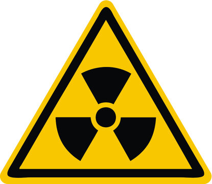 Radioactive Triangle Sign, vector Illustration.