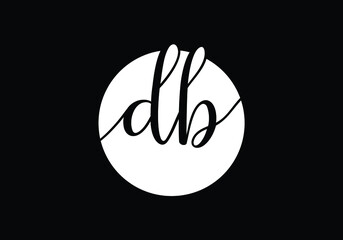 Initial Monogram Letter D B Logo Design Vector Template. D B Letter Logo Design