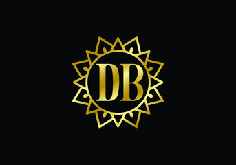 Initial Monogram Letter D B Logo Design Vector Template. D B Letter Logo Design