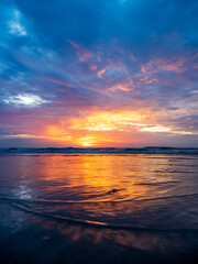 Sunset at Kuta beach in Bali
