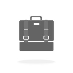 Business Bag & Briefcase Icon - Black Silhouette Vector Icon Illustration Sign Symbol