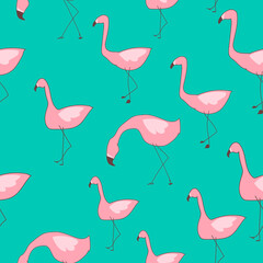 Seamless pattern Flamingo. Vector tropical seamless, Flamingo textile design