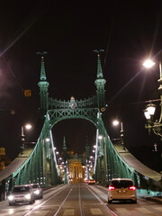 Fototapeta na wymiar Il ponte Elisabetta sul Danubio a Budapest Ungheria