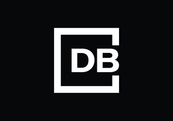 Initial Monogram Letter D B Logo Design Vector Template. D B Letter Logo Design
