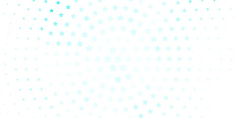 Light BLUE vector background with colorful stars. Decorative illustration with stars on abstract template. Theme for cell phones.