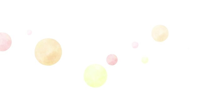 watercolor colorful bubbles animation