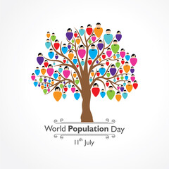 Obraz premium World Population Day observed on 11th July