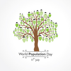 Obraz premium World Population Day observed on 11th July