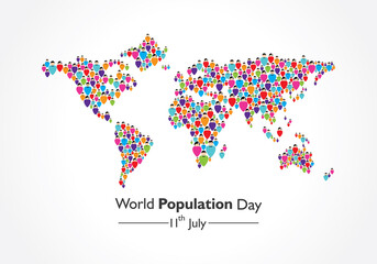 Fototapeta na wymiar World Population Day observed on 11th July