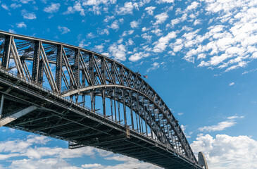 View of Sydney harbor bridge in beautiful afternoon, Sydney, Australia.
