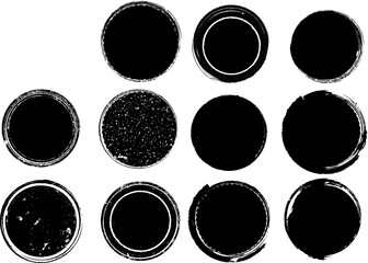 Grunge post Stamps Collection, Circles. Banners, Insignias , Logos, Icons, Labels and Badges Set . vector distress textures.blank shapes.