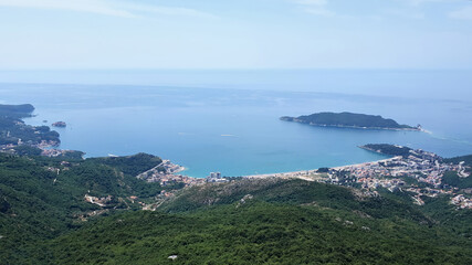 Landscape of Montenegro and Adriatic sea