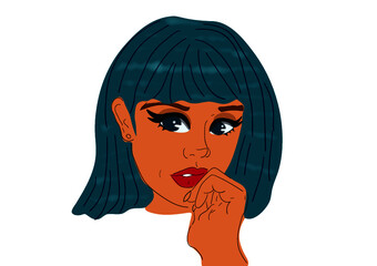 girl with green hair