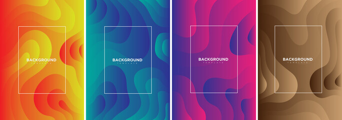 background design template, wave abstract background, colorfull
