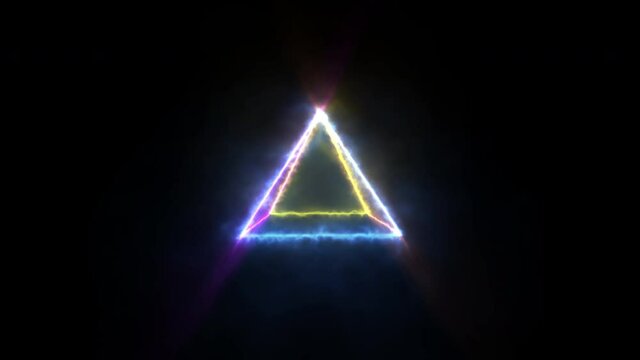 Colorful rotating 3D pyramid