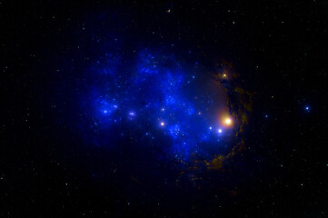 Illustration of Galaxy space Background, The universe consists of stars, black hole, nebula,  sprial galaxy, milky way, planet