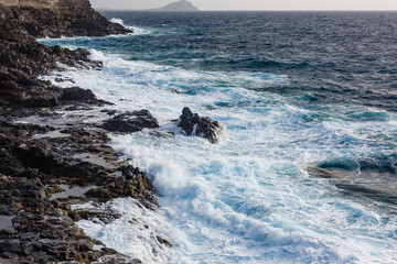 Atlantic ocean wild coast, Tenerife, Canary islands, Spain